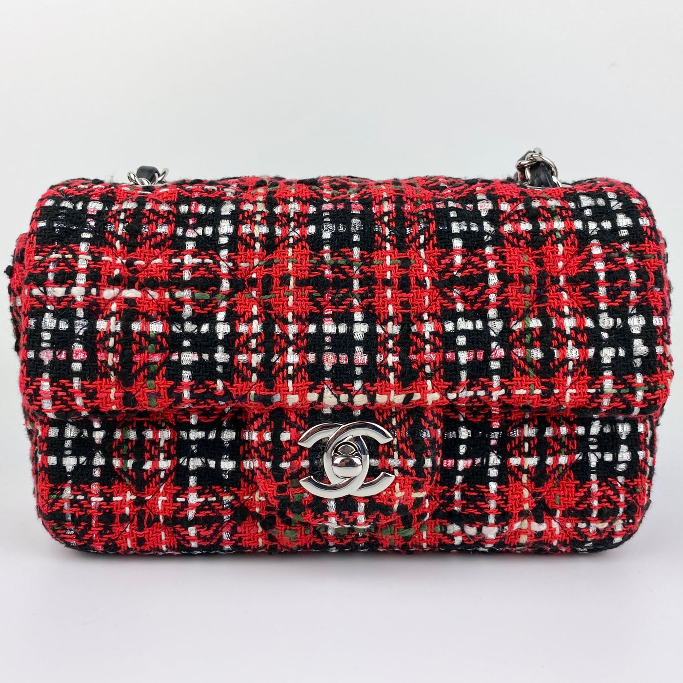 CHANEL TWEED MINI CLASSIC FLAP BAG