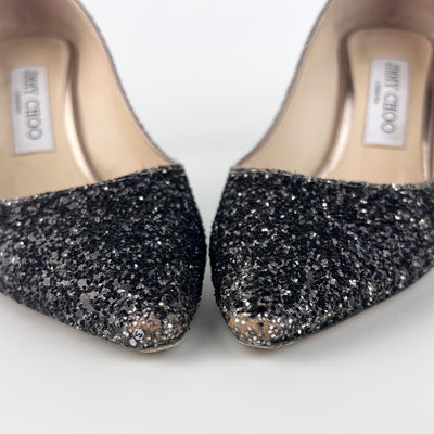 JIMMY CHOO ROMY GLITTER PUMPS EU 37/ UK 4