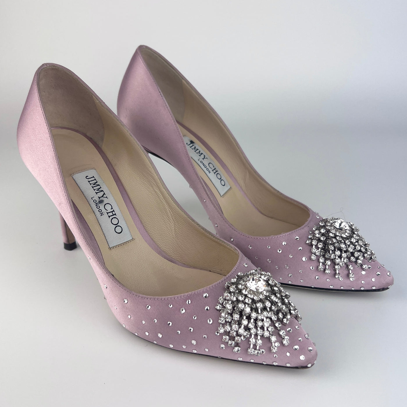 JIMMY CHOO JOAN CRYSTAL EMBELLISHED PUMPS EU 37/ UK 4