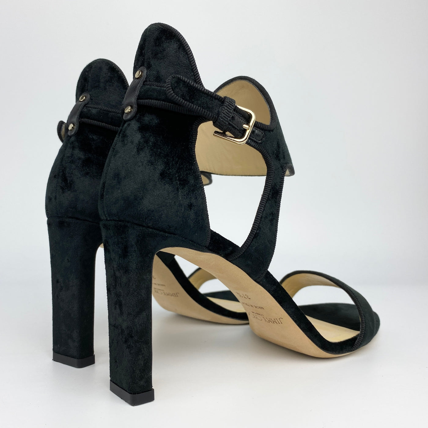 JIIMMY CHOO MOLLY VELVET SANDALS EU 37.5/ UK 4.5