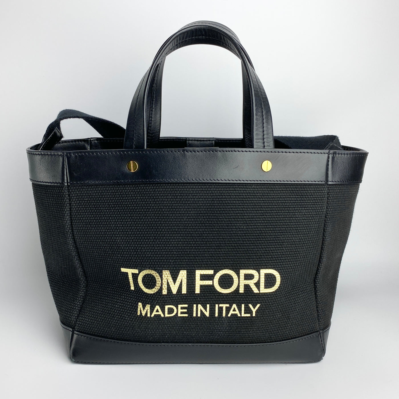 TOM FORD CANVAS T SCREW MINI TOTE BAG