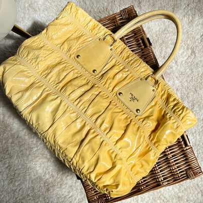 PRADA GLACÉ GAUFRE TOTE BAG