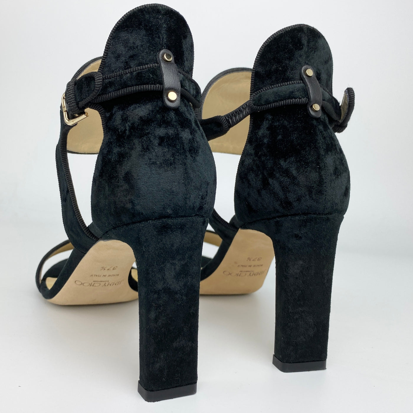 JIIMMY CHOO MOLLY VELVET SANDALS EU 37.5/ UK 4.5