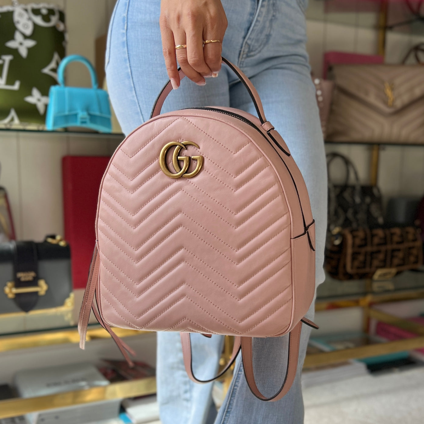 Gucci cheap matelasse backpack