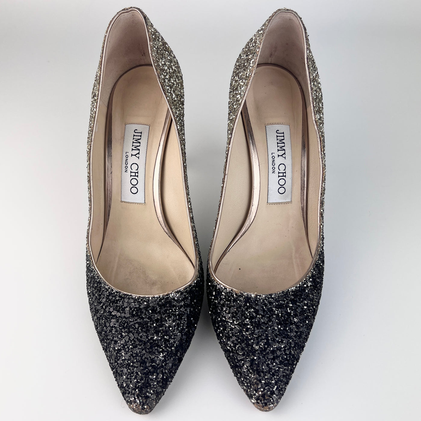 JIMMY CHOO ROMY GLITTER PUMPS EU 37/ UK 4