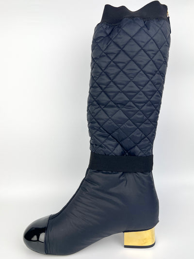 chanel high knee boots