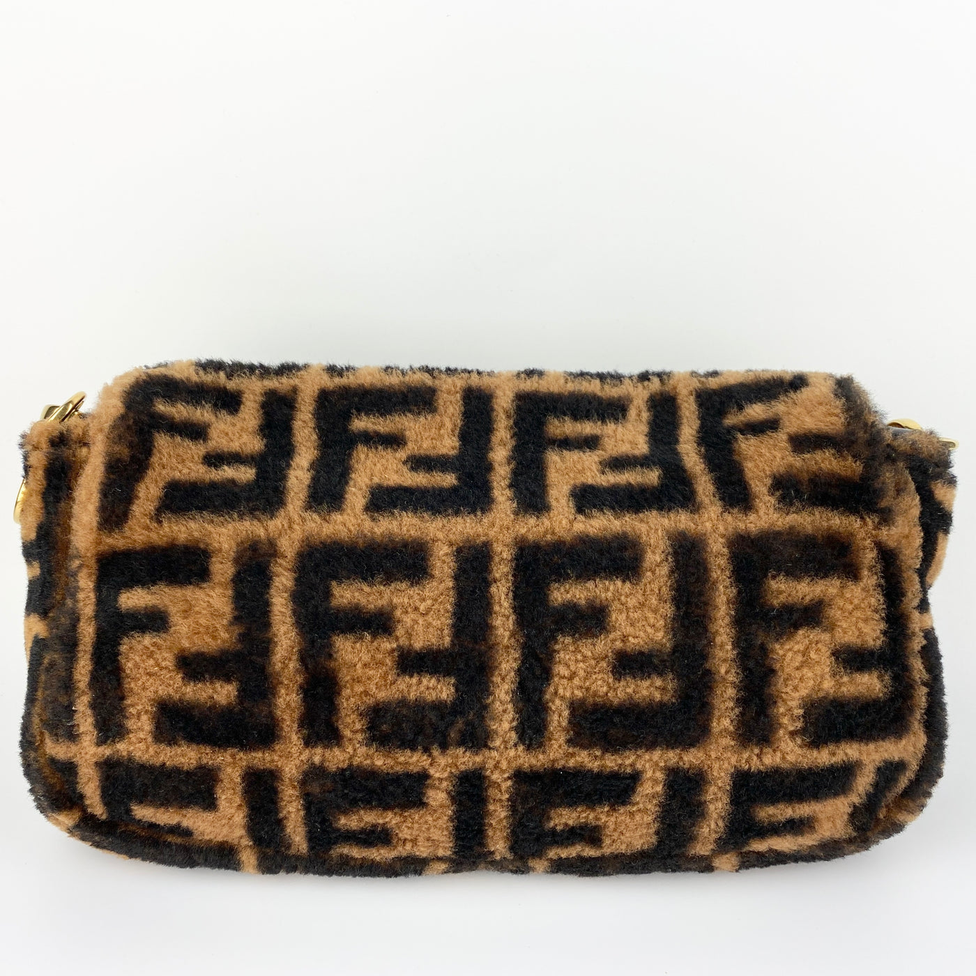 FENDI SHEARLING FUR BAGUETTE BAG