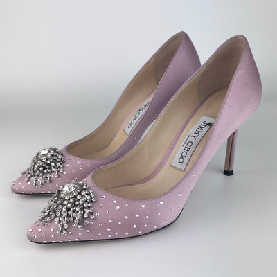 JIMMY CHOO JOAN CRYSTAL EMBELLISHED PUMPS EU 37/ UK 4