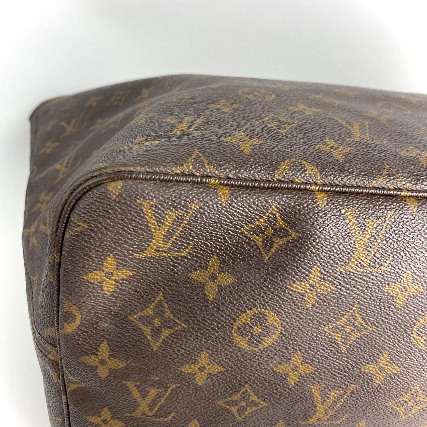 Louis Vuitton Neverfull GM Monogram Canvas Tote Bag with yellow