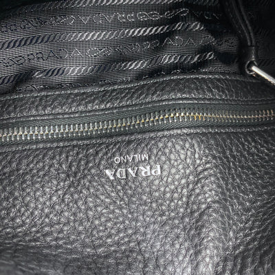 PRADA CHAIN LEATHER HOBO BAG