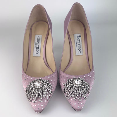 JIMMY CHOO JOAN CRYSTAL EMBELLISHED PUMPS EU 37/ UK 4