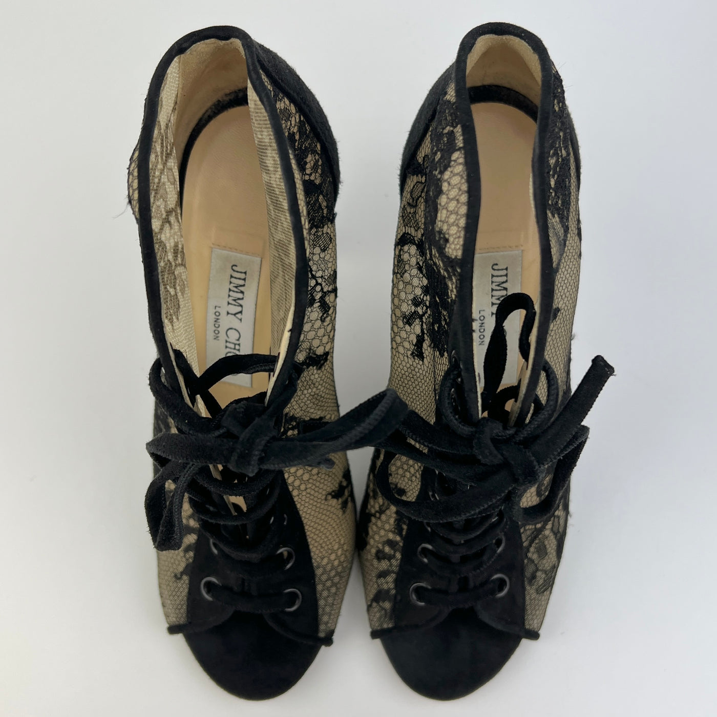 JIMMY CHOO LACE TIE UP BOOTS SIZE 36.5/ UK 3.5