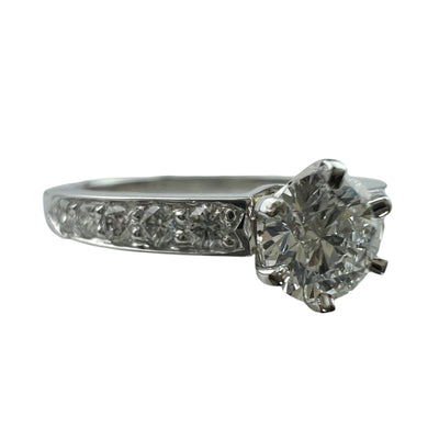 TIFFANY & CO. PLATINUM DIAMOND 0.77 TCW RING