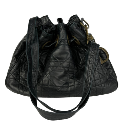 CHRISTIAN DIOR VINTAGE CANNAGE BUCKET BAG