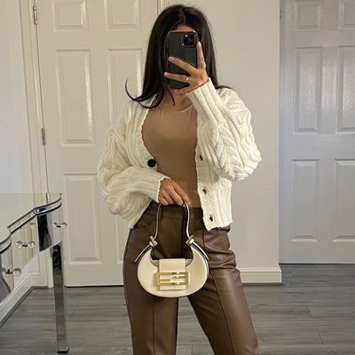 Fendi Cookie Mini Bag in an off-white colour Worn mmodelled