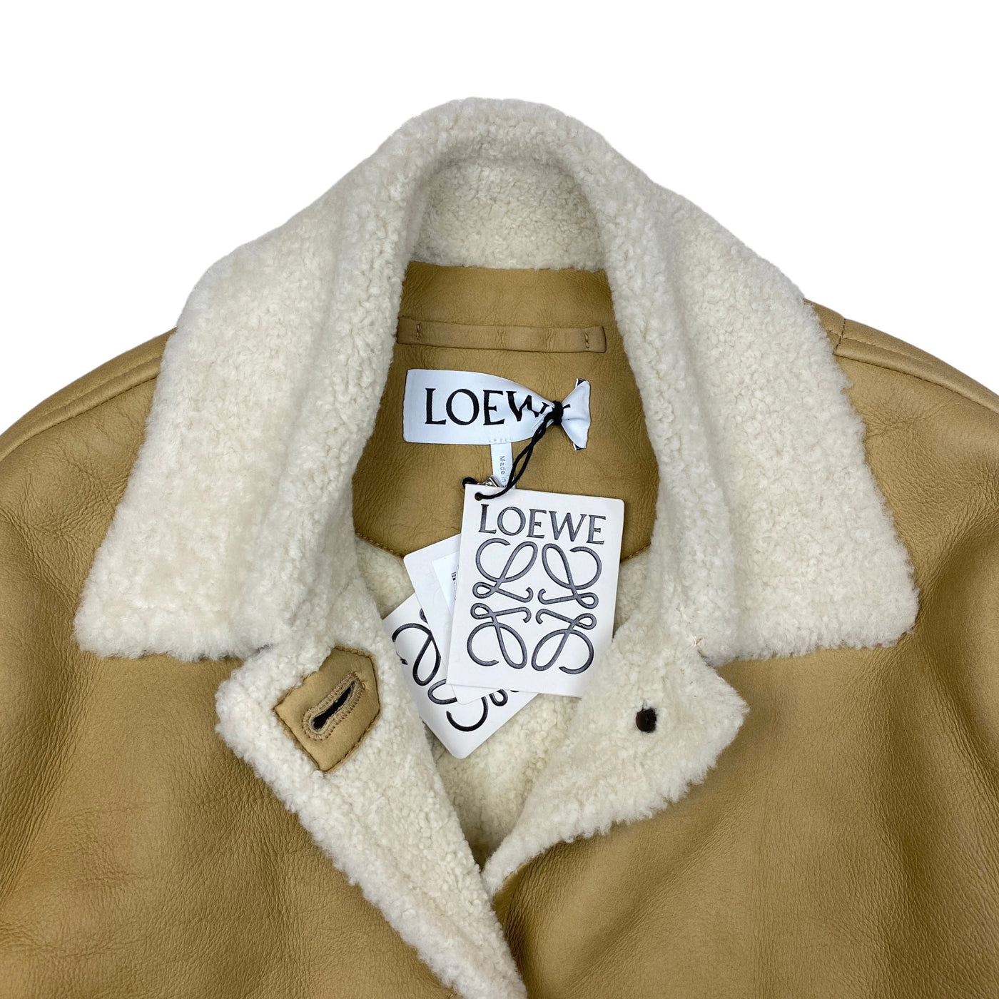 LOEWE SHEARLING SHORT JACKET SIZE UK 6