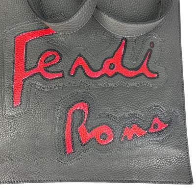 FENDI LOGO SHOPPING TOTE BAG