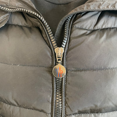 Moncler Puffer Jacket zipper close up 