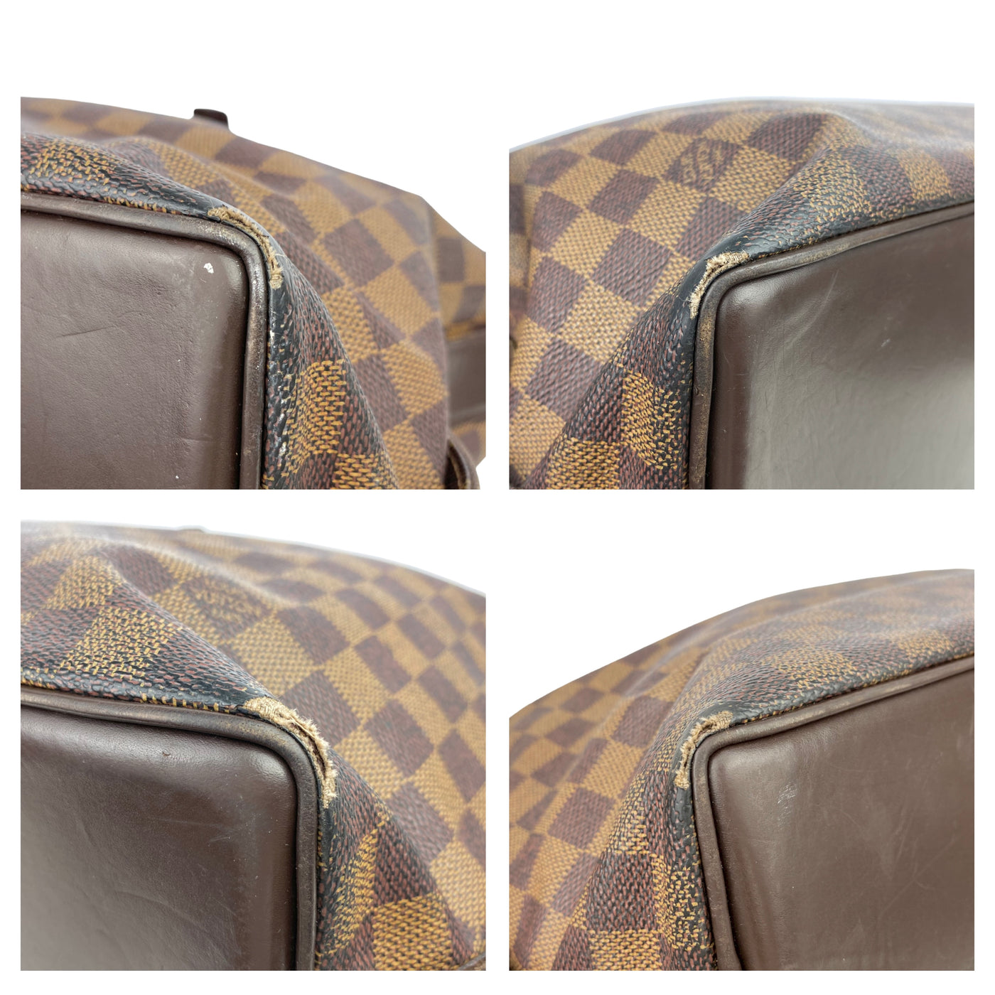 Louis Vuitton Chelsea Zip Tote in Damier Ebene corners