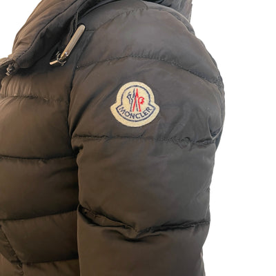 Moncler Puffer Jacket logo close up 