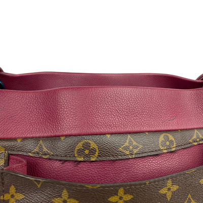 Louis Vuitton Olympe Tote with purple handles Close up 