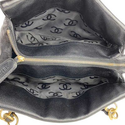 Chanel black Vintage Shoulder Bag inner lining