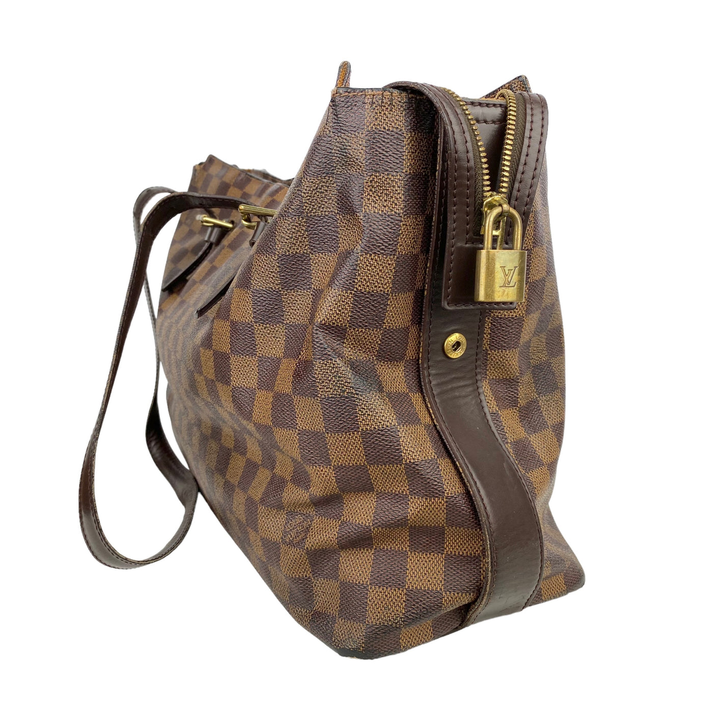 Louis Vuitton Chelsea Zip Tote in Damier Ebene Side view 