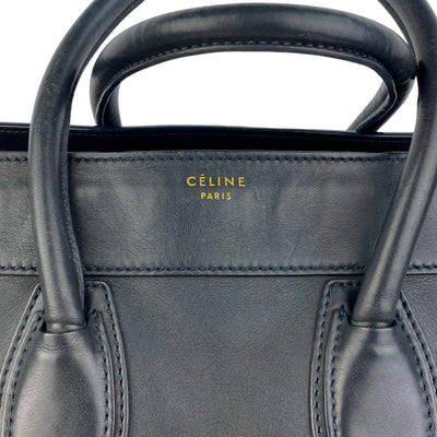 CELINE MINI LUGGAGE LEATHER TOTE BAG