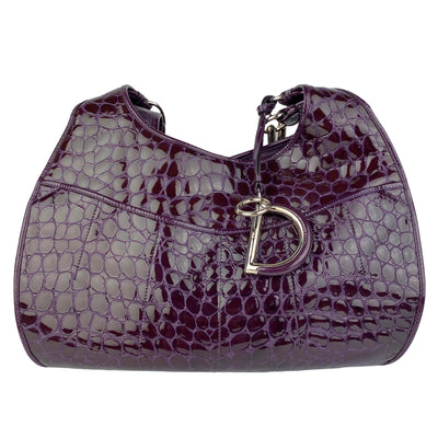 CHRISTIAN DIOR CROCODILE EMBOSSED TOTE BAG