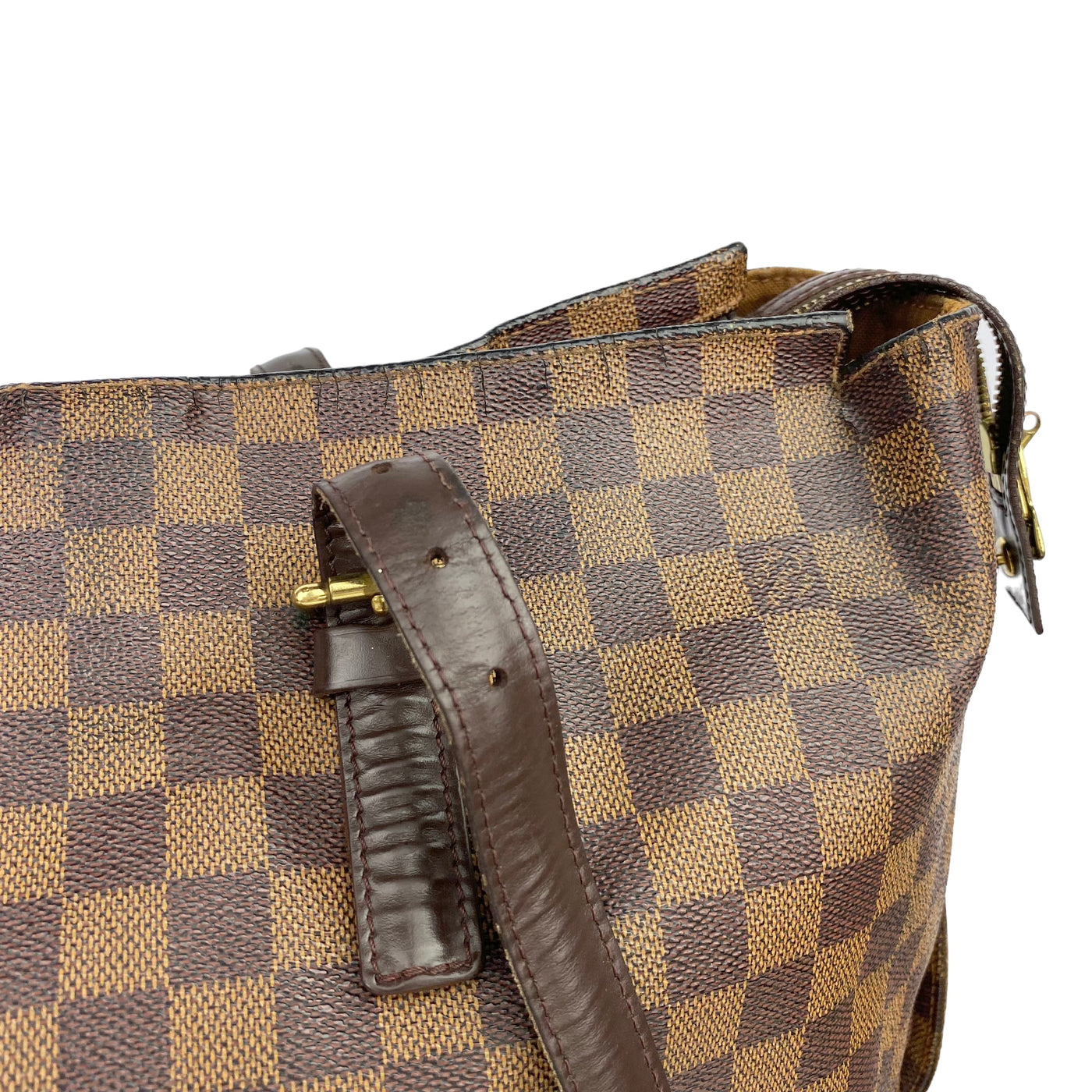 Louis Vuitton Chelsea Zip Tote in Damier Ebene Side view 