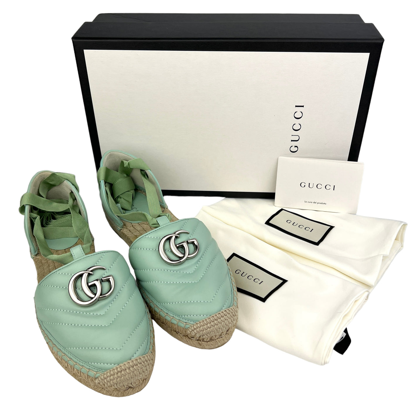 GUCCI MARMONT LACE UP ESPADRILLES SIZE 37/ UK 4