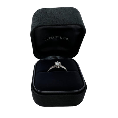 TIFFANY & CO. PLATINUM DIAMOND 0.77 TCW RING