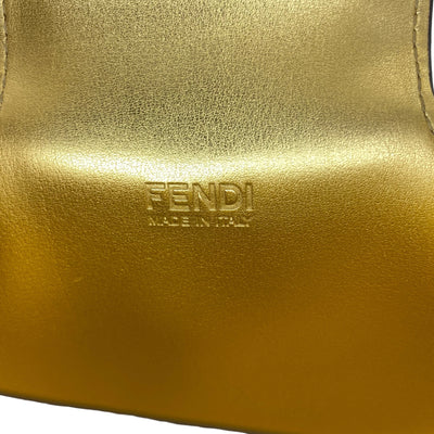 Fendi Cookie Mini Bag in an off-white colour Logo close up