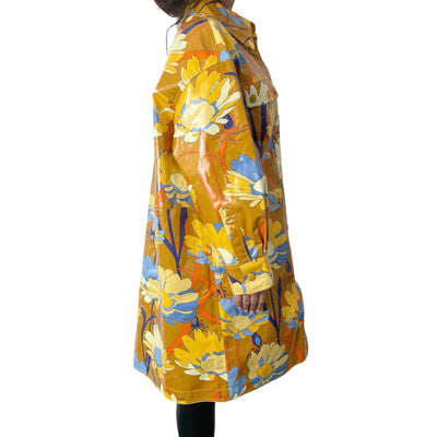 FENDI DAISY PRINT COATED-COTTON COAT SIZE UK 8