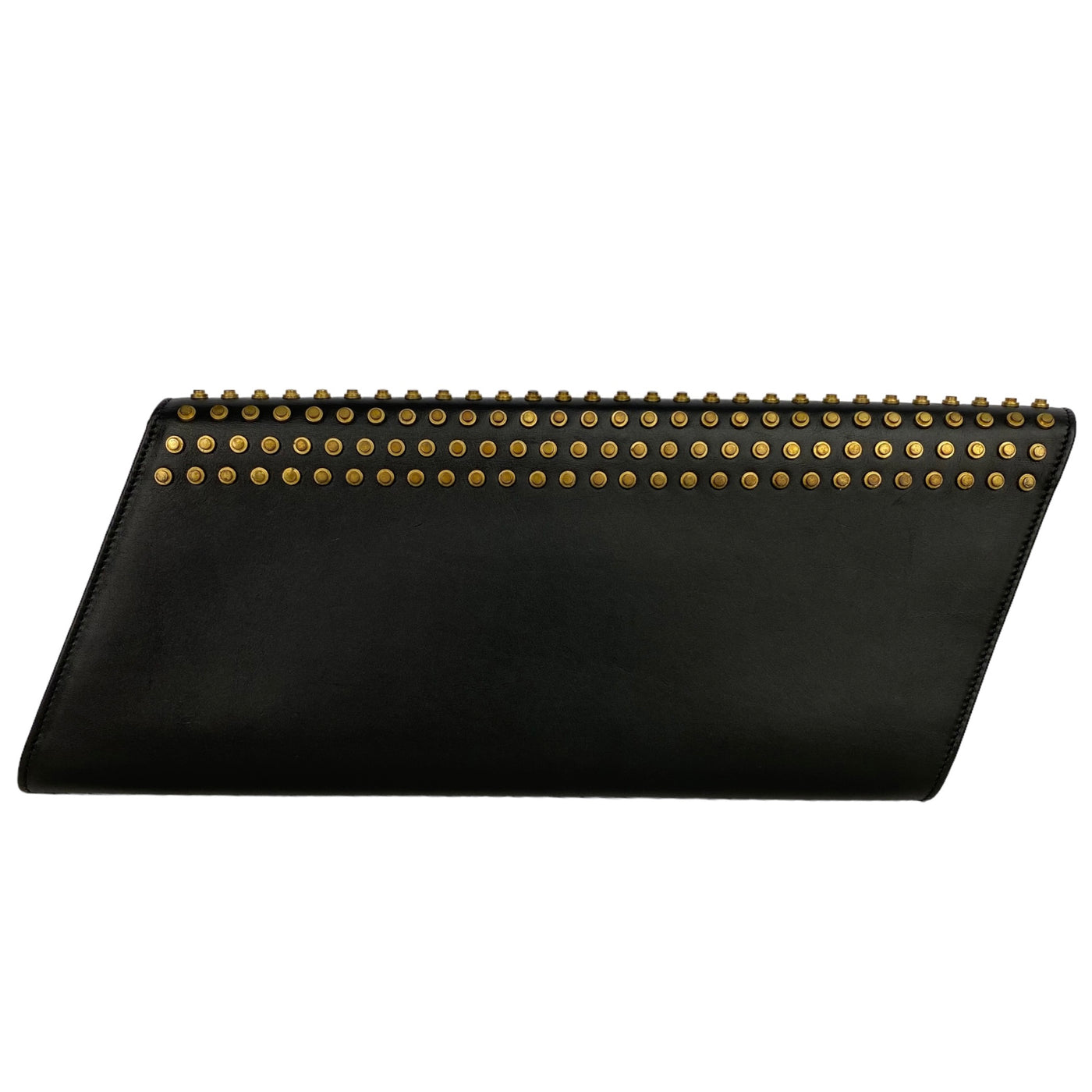 Saint Laurent black Studded Clutch Bag rear