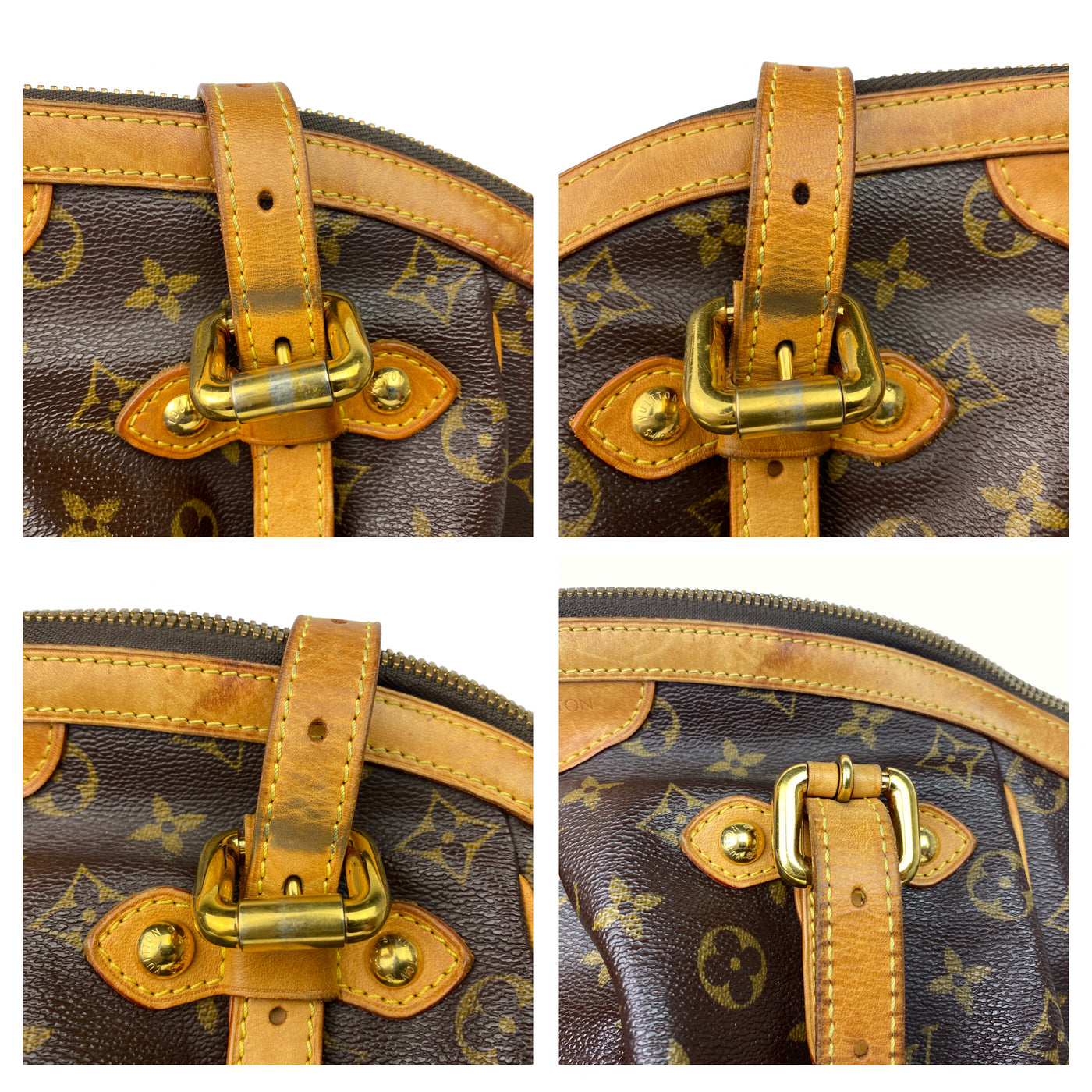 Louis Vuitton Tivoli Handbag Side view Close up