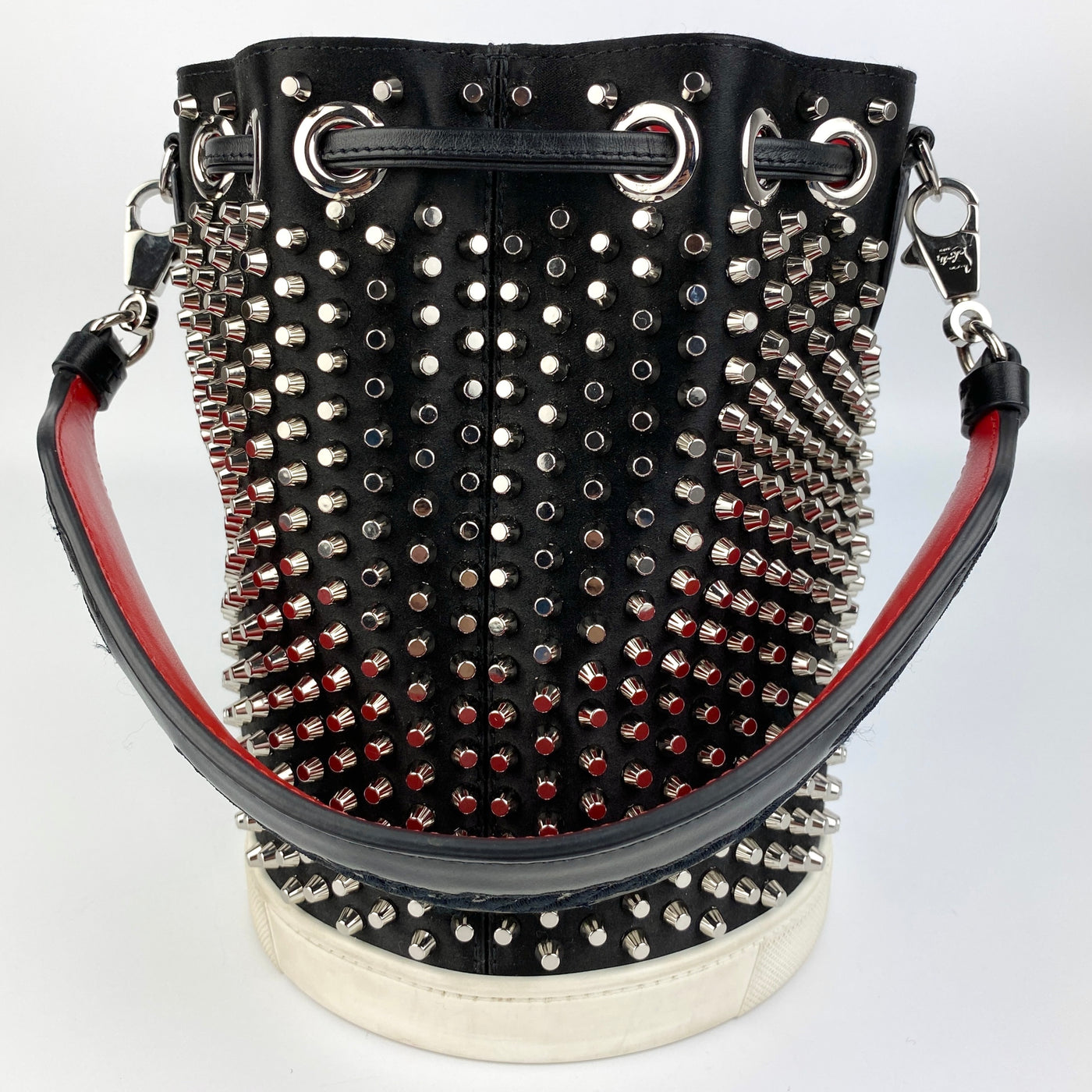 CHRISTIAN LOUBOUTIN MARIE JANE STUDDED BUCKET BAG