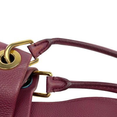 Louis Vuitton Olympe Tote with purple handles Close up 