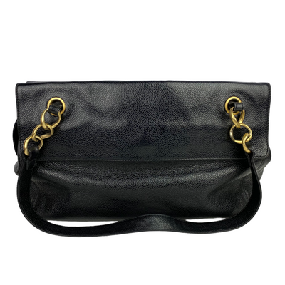 Chanel black Vintage Shoulder Bag rear view