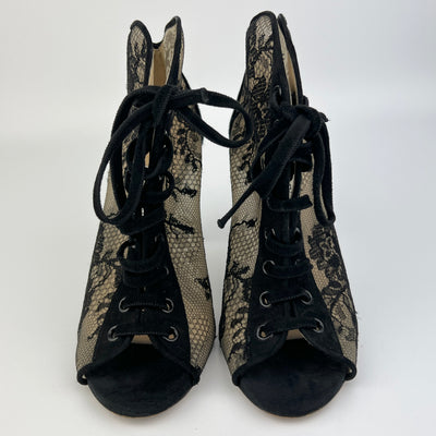 JIMMY CHOO LACE TIE UP BOOTS SIZE 36.5/ UK 3.5