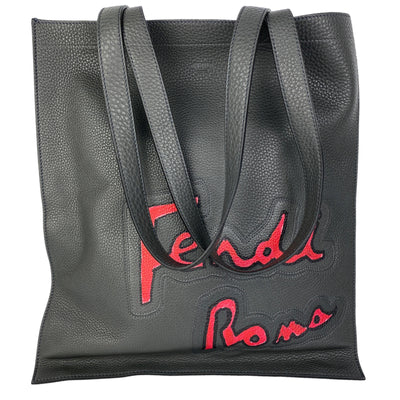 FENDI LOGO SHOPPING TOTE BAG