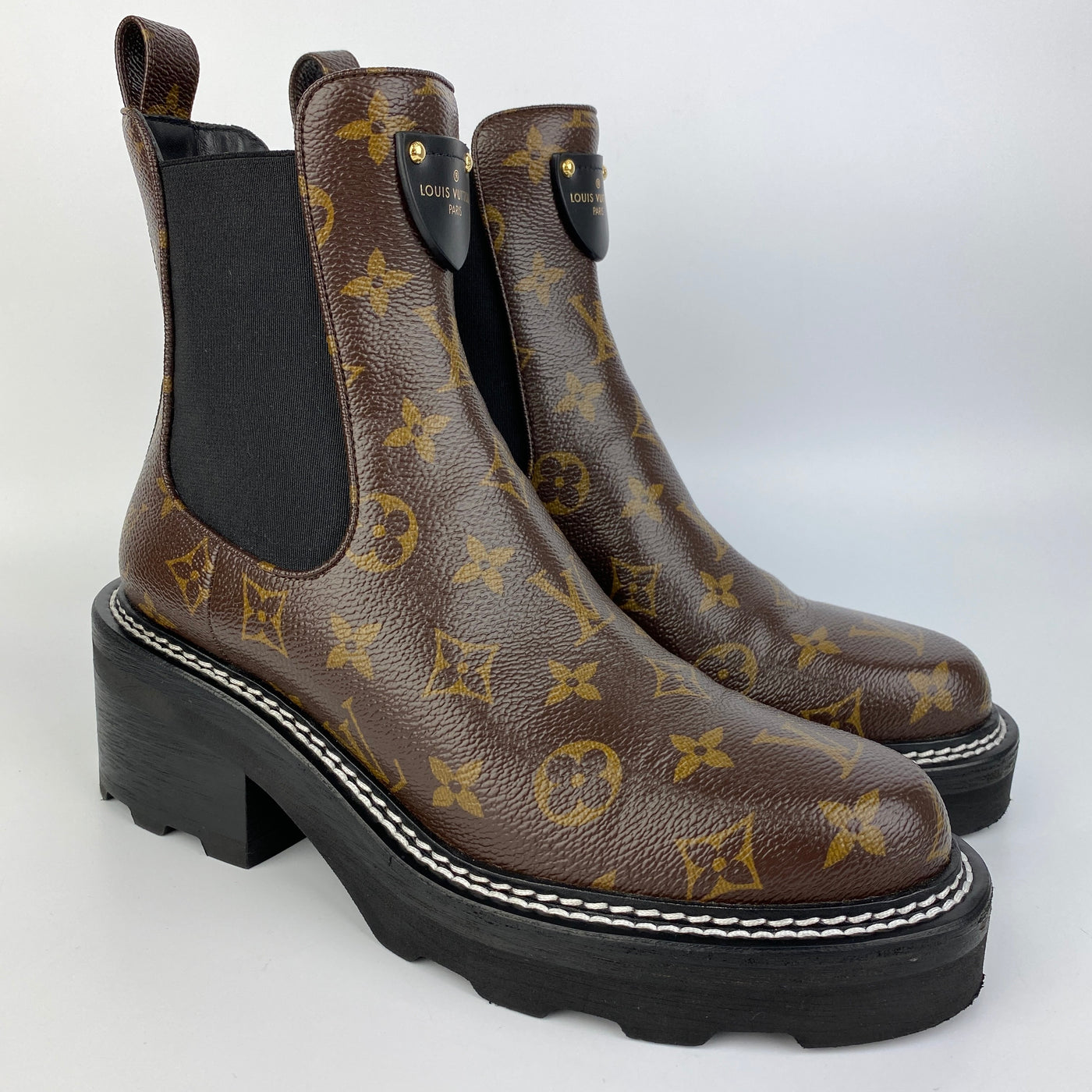 Louis Vuitton LV Beaubourg Ankle Boot BLACK. Size 38.0