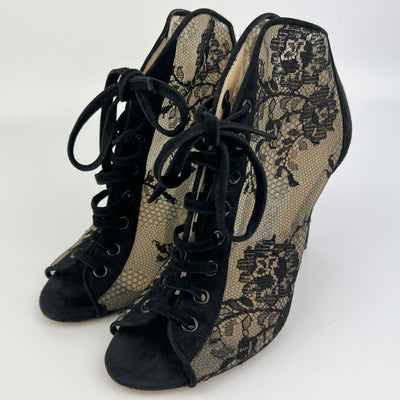 JIMMY CHOO LACE TIE UP BOOTS SIZE 36.5/ UK 3.5