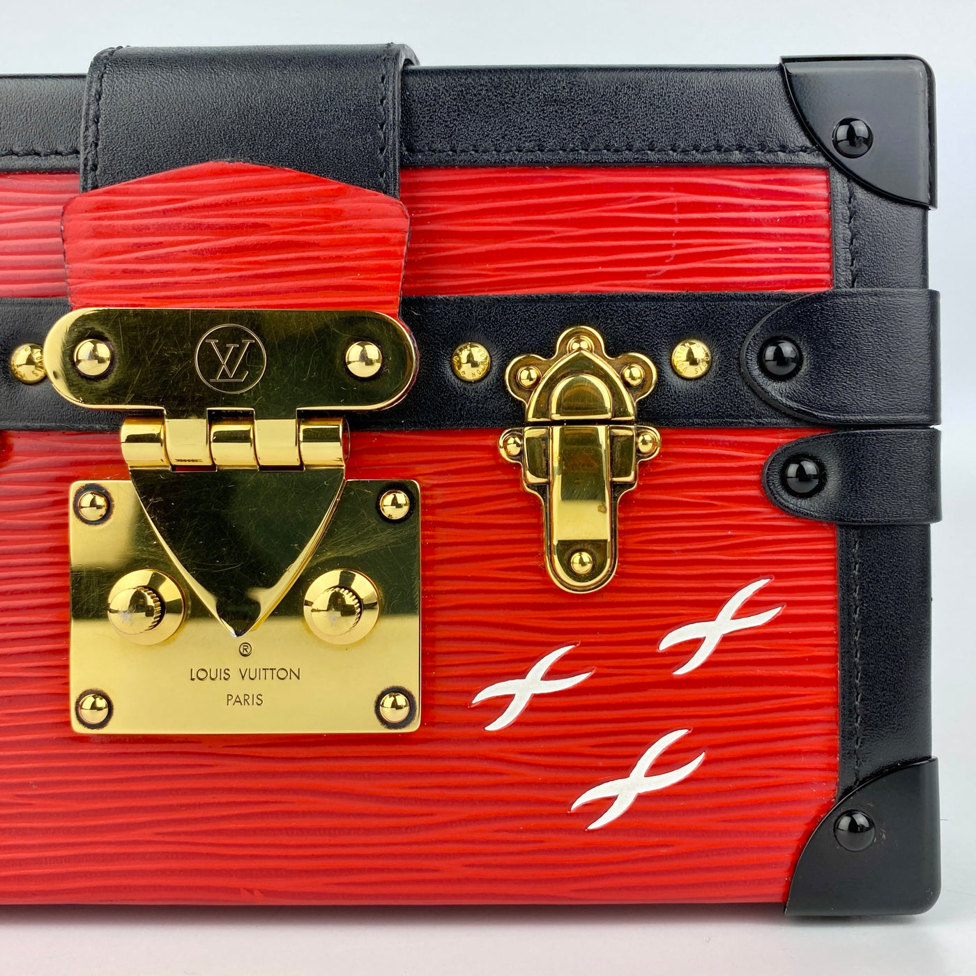 Petite malle leather crossbody bag Louis Vuitton Multicolour in